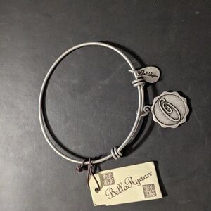 BELLA Ryann Silver Tone Initial Letter O Expandable Statement Bracelet